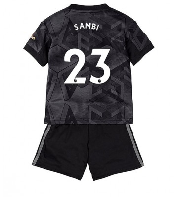 Arsenal Albert Sambi Lokonga #23 Bortedraktsett Barn 2022-23 Kortermet (+ Korte bukser)